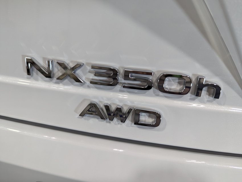 施工後　レクサスNX3504WD（ホワイト）　エンブレム周り