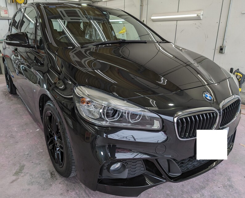 施工後　BMW218i(ブラック）　車全体