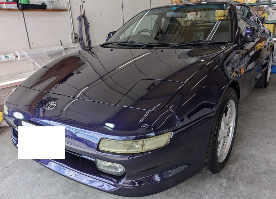 施工後　MR2（ブルー）　車全体