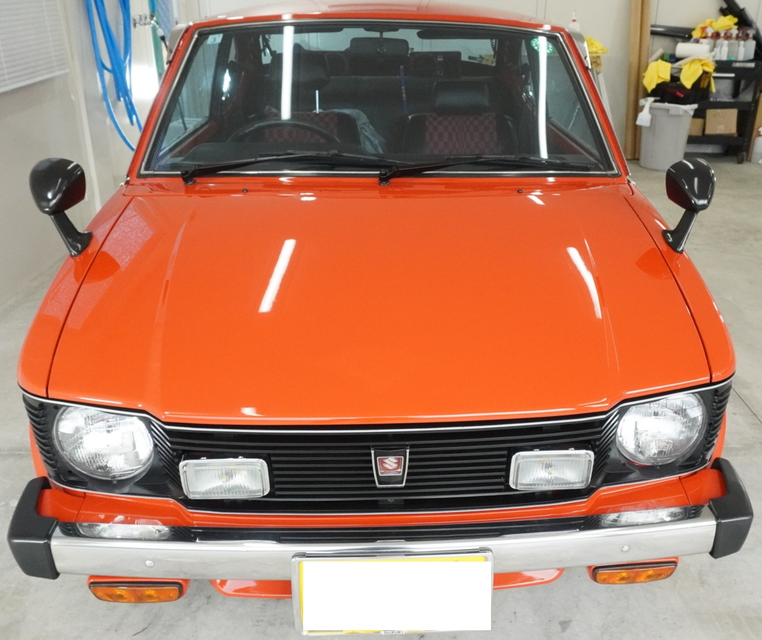 施工後　スズキ　セルボ(レッド）　車全体